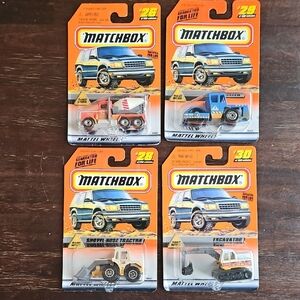 4 NWT 1999 Matchbox "Road Work" Vehicles